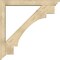 Ekena Millwork Merced Traditional Rough Sawn Bracket w/ Offset Brace, Douglas Fir, 6"W x 46"D x 46"H BKT0604X46X46MRC01RDF - alternate 3